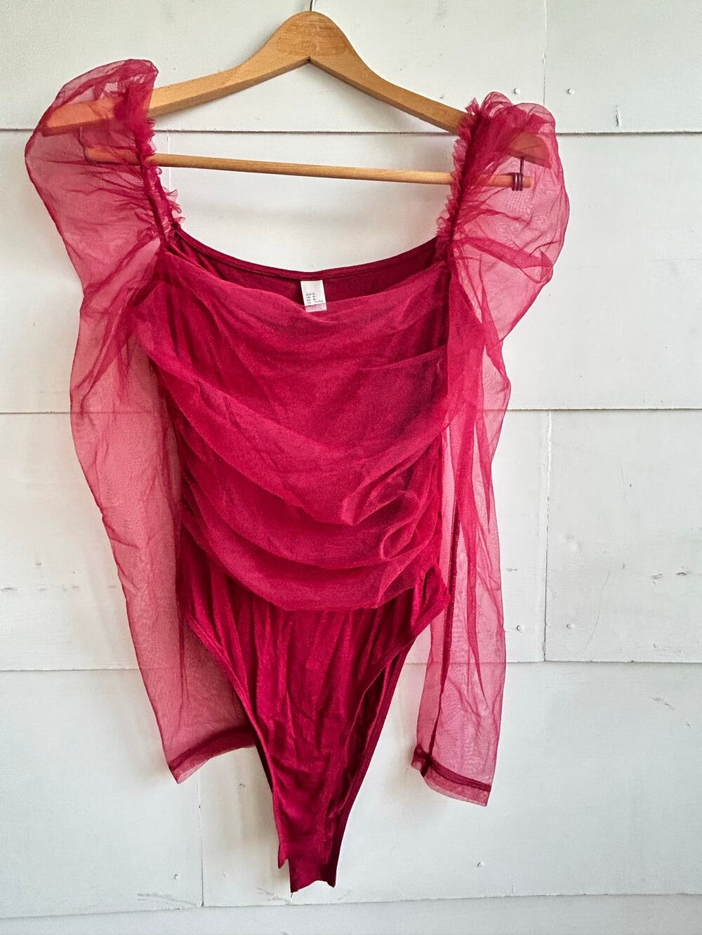 Body suit with Tulle overlay size Medium